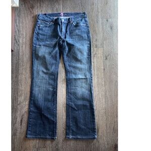 7 For All Mankind Dark Blue Boot Cut Jeans